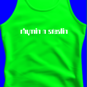 Rhymin N Stealin Digital Logo Tank Top Green