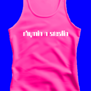 Rhymin N Stealin Digital Logo Tank Top Pink